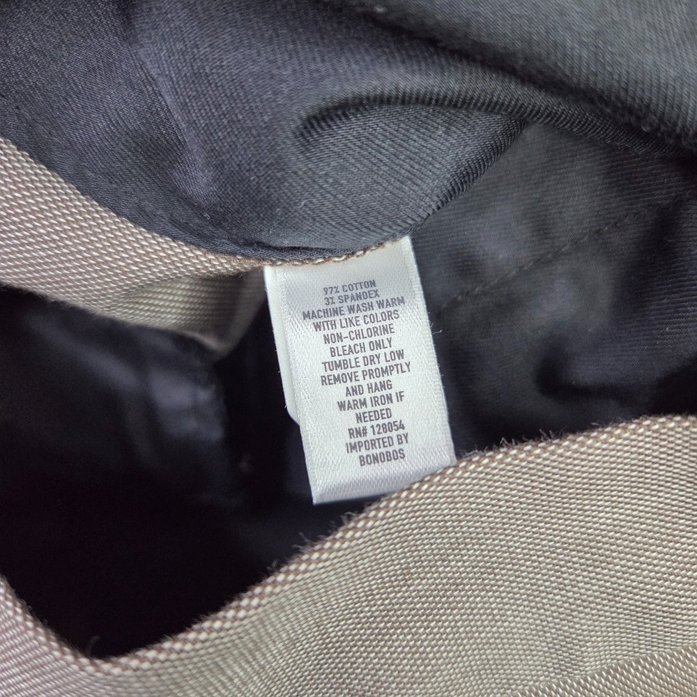 Bonobos Pants Mens 34x32 Gray Chino Thursday Flat Stretch Cotton Weekday Warrior - Picture 6 of 13